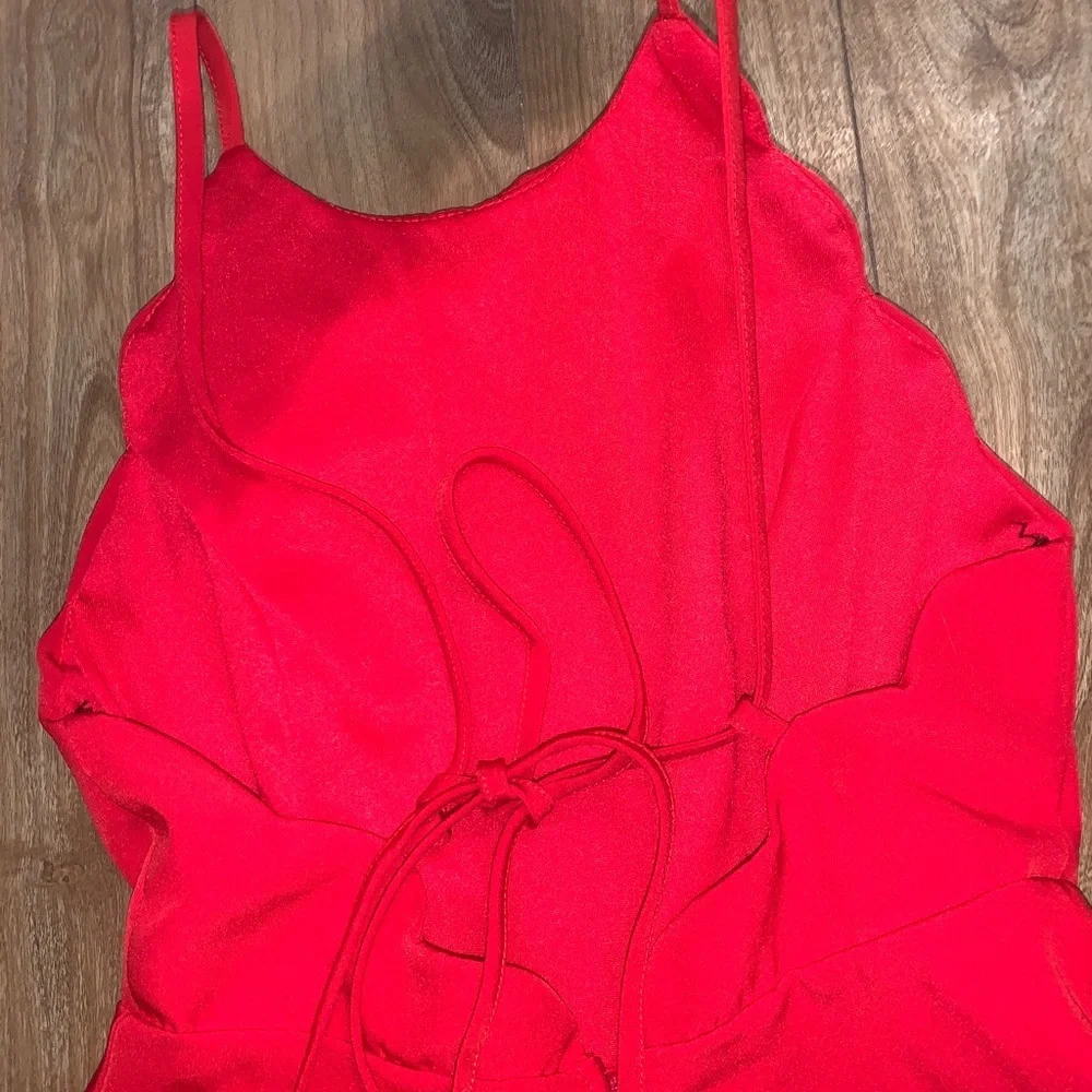 Lulus Play On Curves Red Backless Skater Dress | XS - Picture 9 of 12